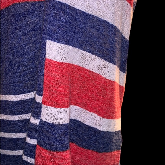 Zumiez Color Block Multi Striped Razor Back Red White and Blue Tank Top - Picture 6 of 10